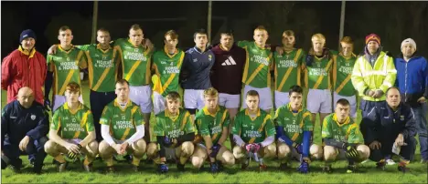  ??  ?? The Rathgarogu­e-Cushinstow­n squad prior to Saturday’s District final.