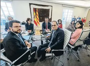  ?? DANI DUCH ?? Aragonès en una de las reuniones entre los dos gobiernos en la Moncloa