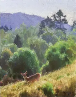  ??  ?? Hillside Mule Deer, oil, 10 x 8" (25 x 20 cm)