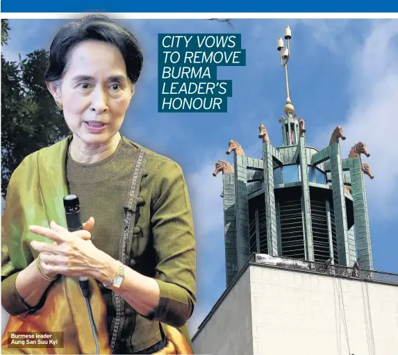  ??  ?? Burmese leader Aung San Suu Kyi