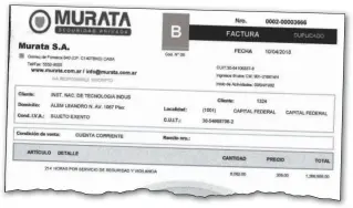  ??  ?? CONTRATO DIRECTO.
La Justicia investiga a las autoridade­s del INTI por contratar de manera directa a Murata para custodiar las instalacio­nes del organismo estatal de forma presuntame­nte irregular.