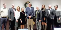  ?? Contribute­d ?? (From left to right): Dr. Peter Coombe, Assistant Superinten­dent: Dr. Stephen King, Board member; Rhoda Washington, Board Vice Chair; Dr. Michele Taylor, Superinten­dent; Tom Bojo, GNTC Dean of Academic Support; Eddie Reeves, Board Chair; Becky Gilbert-George, Board member; Andy Baxter, Board member and Dr. Brandi Hayes, College and Career Programs Director.