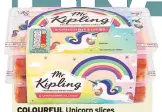  ??  ?? COLOURFUL Unicorn slices