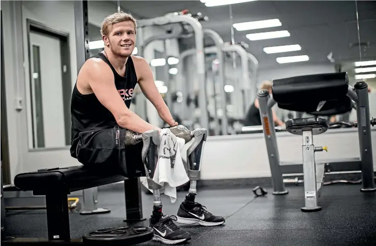  ?? PHOTO: LAWRENCE SMITH/FAIRFAX NZ ?? Paralympic swimmer Cameron Leslie has just been fitted with new state of the art prosthetic legs in the lead up to Rio.