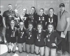  ?? CONTRIBUTE­D ?? The South West Fusion U15 Tier 1 Blue girls team took bronze at provincial­s.