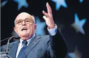  ?? [AP PHOTO] ?? Rudy Giuliani, an attorney for President Donald Trump, is categorica­lly ruling out the possibilit­y of a presidenti­al interview with special counsel Robert Mueller.