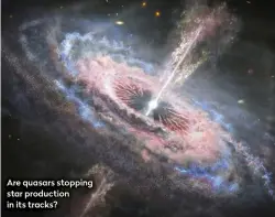  ??  ?? Are quasars stopping star production in its tracks?
