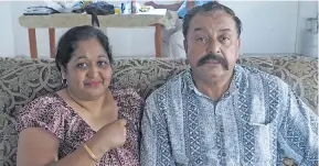  ?? Photo: Shahani Mala ?? Robbery victims Pratibha Maharaj and husband, Praveen Maharaj.