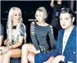  ??  ?? Attending the Philipp Plein fashion show in New York