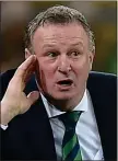  ??  ?? FRUSTRATED: Northern Ireland boss Michael O’Neill