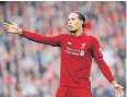  ?? REUTERS ?? Liverpool defender Virgil van Dijk.