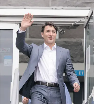  ?? JACQUES BOISSINOT / THE CANADIAN PRESS ?? Prime Minister Justin Trudeau has been the subject of overly generous profile writers more than once before, the Post’s Chris Selley writes.