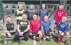  ?? ?? Participan­ts in Glenville GAA Dads and Lads football session.