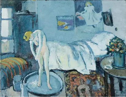  ?? WALTER LARRIMORE / © 2022 ESTATE OF PABLO PICASSO / ARTISTS RIGHTS SOCIETY (ARS)' (EW YOR) ?? Durante el periodo azul, Picasso se 8ijó en las mujeres marginales y su8rientes. Sobre estas líneas, ‘La habitación azul’. Debajo, ‘La sopa’