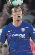  ??  ?? Back for Blues: David Luiz has got more games under Maurizio Sarri