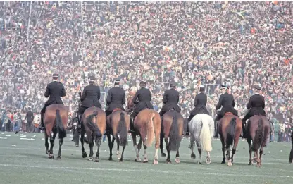  ?? Picture: SNS ?? The 1980 Scottish Cup final between Celtic and Rangers prompted the ban.