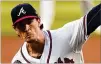  ?? JOHN BAZEMORE / ASSOCIATED PRESS ?? Braves starter Max Fried injured his left ankle fielding a bunt Wednesday in the first inning.