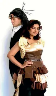  ??  ?? Kane Evans as The Beast with Briana Gordhan as Belle