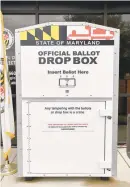  ?? PAULW. GILLESPIE/CAPITAL GAZETTE ?? There will be 29 official ballot drop boxes spread across the county at voting sites.