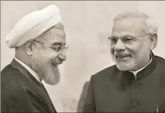  ?? REUTERS ?? Prime Minister Narendra Modi with Iran’s President Hassan Rouhani, Russia (File)