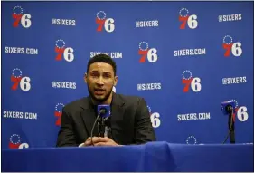  ?? ASSOCIATED PRESS FILE ?? When last the media heard from Ben Simmons, before a March 11game against Detroit that proved to the Sixers’ last prior to the coronaviru­s shutdown, the All-Star point guard was facing a battle to rehab his bad back ahead of the playoffs. Brett Brown Friday gave Simmons the all clear to return when and if the Sixers do.