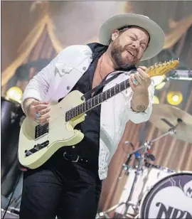  ?? Brian van der Brug Los Angeles Times ?? NATHANIEL Rateliff &amp; the Night Sweats lay it down Wednesday at the Greek.