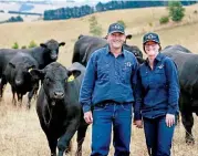  ??  ?? Daniel and AnneMarie Barrow Stud Principals of Merlewood Angus.