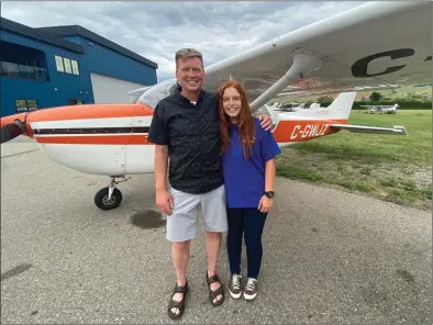  ?? Photo contribute­d ?? Father and daughter Ken and Mackenzie Littleton learned to fly in the same airplane.