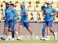  ?? PIC/PTI ?? Indian players during the practice session ahead of the T20 match played against England in Nagpur on Saturday
