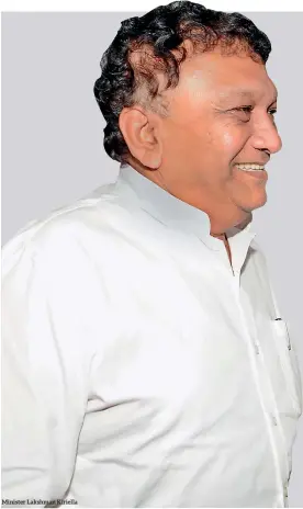  ??  ?? Minister Lakshman Kiriella