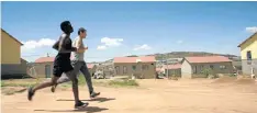  ??  ?? SHOOTING RAPIDS: Actors Lemogang Tsipa and Grant Swanby, left, in ‘Beyond the River’, inspired by canoeists Siseko Ntondini and Piers Cruickshan­ks, in action on the right