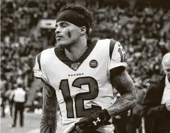  ?? Brett Coomer / Staff photograph­er ?? Texans WR Kenny Stills, one of the NFL’s most active players on social justice issues, tweeted that he was arrested in a peaceful protest “while Breonna Taylor’s murderers are still out on the street.”