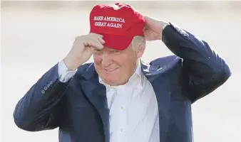  ?? AP FILE ?? “Make America Great Again” hats could be affected by the tariff war.