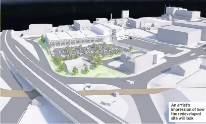  ??  ?? An artist’s impression of how the redevelope­d site will look