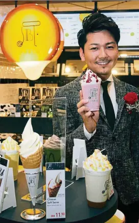  ??  ?? Sakimoto is used to queues snaking outside his stores and says his global mission is to ‘make everybody fall in love with Pablo’.