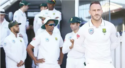  ?? Picture: Getty Images ?? HARD TASKMASTER. Despite holding all the aces going into today’s third and final Test, Proteas captain Faf du Plessis isn’t happy with his side’s recent form.