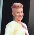  ?? GETTY IMAGES ?? Pink’s seventh album, Beautiful Trauma, is due in October.