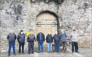  ?? ?? Some of the committee members meeting at Dungarvan Castle., where Saturday’s commemorat­ive event takes place.