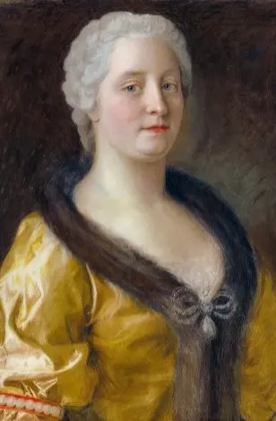  ??  ?? L'Impératric­e Marie Thérèse d'Autriche (1743), de Jean-Étienne Liotard (1702-1789).