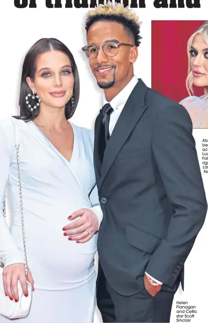  ??  ?? Helen Flanagan and Celtic star Scott Sinclair