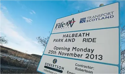  ??  ?? It remains unclear if a new rail halt at Halbeath park and ride will get the fillip it needs.