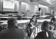  ?? Herald photo by Tijana Martin @TMartinHer­ald ?? Glenda Bonifacio, centre, helps lead a discussion on what equality programs or activities students, staff and facility would like to have happen at the University of Lethbridge during an open workshop to coincide with Internatio­nal Human Rights Week on...