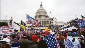  ?? Jose Luis Magana / Associated Press ?? Rioters loyal to President Donald Trump at the U.S. Capitol in Washington on Jan. 6, 2021.