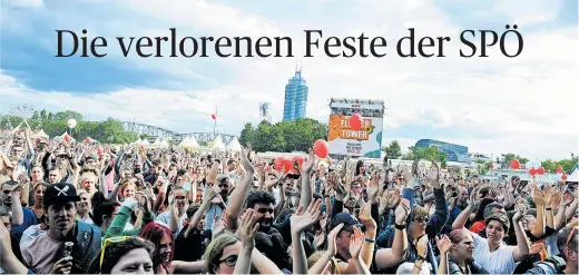 ?? [ Herbert P. Oczeret / picturedes­k.com] ?? Es war einmal: Das Donauinsel­fest mit Hunderttau­senden Besuchern wird vom Juni auf den Herbst verschoben.