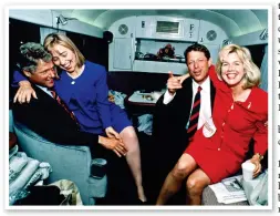  ??  ?? POWER COUPLES: Bill and Hillary Clinton on the campaign trail in 1992 with Al Gore with his wife Tipper