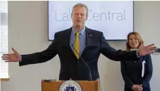  ?? MATT sTonE / HErAld sTAFF FIlE ?? UNFAZED: Gov. Charlie Baker has stressed the benefits of reopening the economy in phases to avoid a coronaviru­s spike, but his former aide Dean Cavaretta opposes that method and has helped set up a super PAC to collect donations to help elect candidates that will more rigorously look out for the concerns of small businesses.