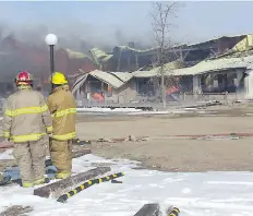  ?? KELLY TAYLOR- FAYE ?? The Craik Eco-Centre was lost to a fire Thursday morning, which resident Jim Nodge likened to “the death of an old friend.”