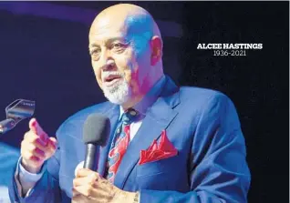  ?? JENNIFER LETT/SOUTH FLORIDA SUN SENTINEL 2019 ?? Congressma­n Alcee Hastings, 84, died Tuesday morning.