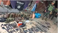  ??  ?? Weapons that the Maute group had amassed. (AN photo)