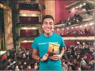  ?? AP ?? Mauricio Gonzalez posing for a photo at the CIBC Theatre while watching Hamilton: An American Musical in Chicago.